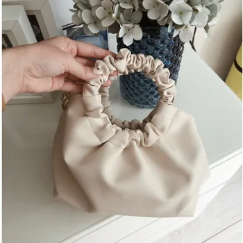 

Leather Coupling Women's Small Handbag Luxury Soft Top-handle Bags Evening Hand Knoddle Crossbody Bag Women's Hand Bag Wallets