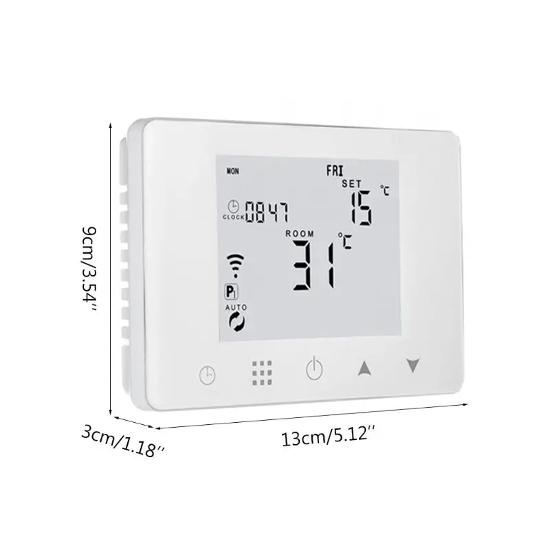 WiFi Room Thermostat Gas Boiler Wall-mounted Heating Wireless Remote Temperature Controller for Alexa Google Home 110V 220V qyh