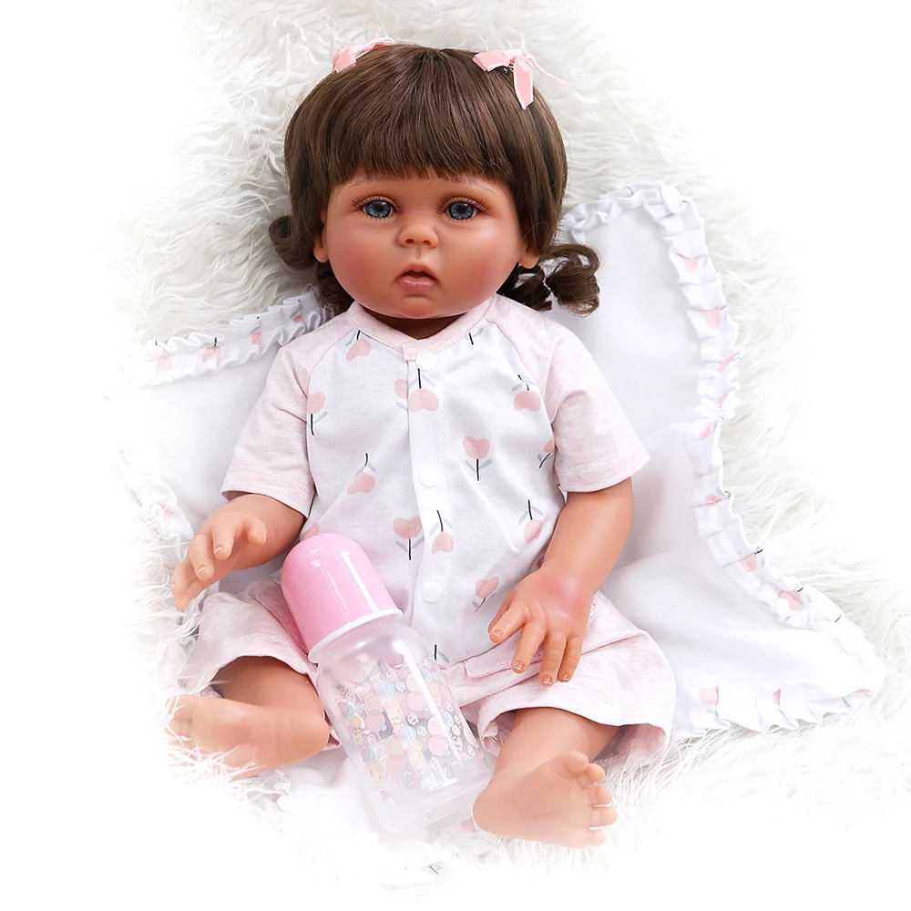 Decdeal Reborn Baby Doll силиконовая кукла для всего тела 19 дюймов реалистичные милые куклы