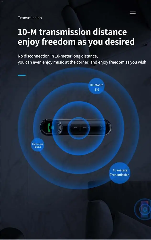 Автомобильный Bluetooth 5,0 беспроводной адаптер 3,5 мм аудио приемник Поддержка громкой связи адаптер