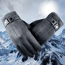 Мужские перчатки из искусственной замши, кожаные перчатки, теплые зимние теплые перчатки для верховой езды, сноуборда, толстые перчатки для мужчин, подарок guantes