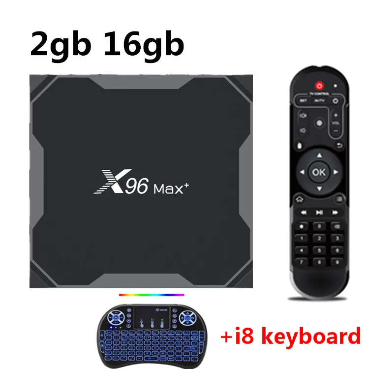 X96 max plus Android9.0 Смарт ТВ приставка Amlogic S905X3 четырехъядерный 1000M 4GB 32GB64GG 2,4G& 5G двойной Wifi Bluetooth 8K HD телеприставка - Цвет: 2gb 16gb keyboard