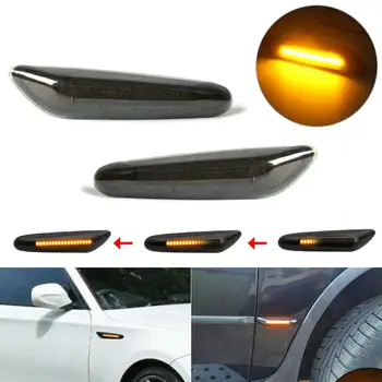 

Dynamic LED Side Marker Indicator Led Turn Signal Lights Blinker Lamp For BMW E90 E91 E92 E93 E46 E60 E82