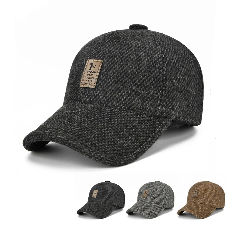 

Classic New Designer Winter Felt Baseball Hat Outdoor Bomber Hat Trucker Warm Cap 2019 news