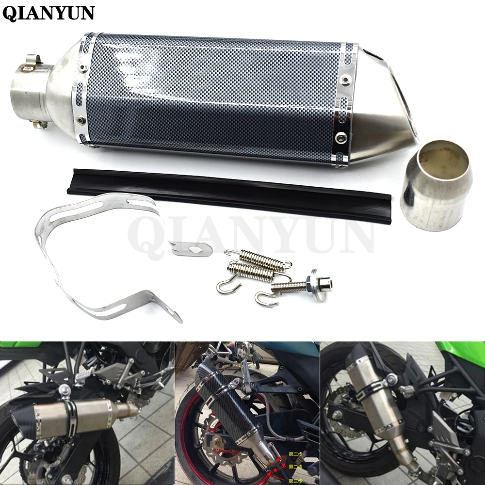 

Free Shipping Universal Motorcycle Modified Scooter Exhaust Muffle pipe For Honda CBF1000 CB600F CBR600F CBF600/SA RVF400 VFR400