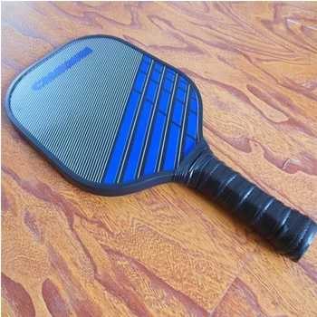 Blue Ракетка Pickleball Paddle из стекловолокна с сотовым сердечником, ПЭ внутренняя полимерная композитная ракетка с защитным мешком - Цвет: Blue