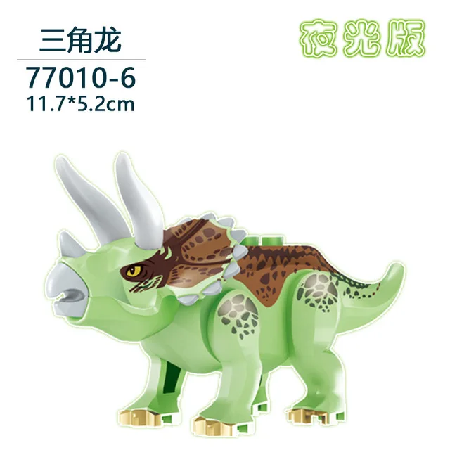 

Jurassic World Park Raptor Dinosaurs Tyrannosaurus Rex Triceratops Rex Dino Figures Building Blocks Bricks Toys For Children