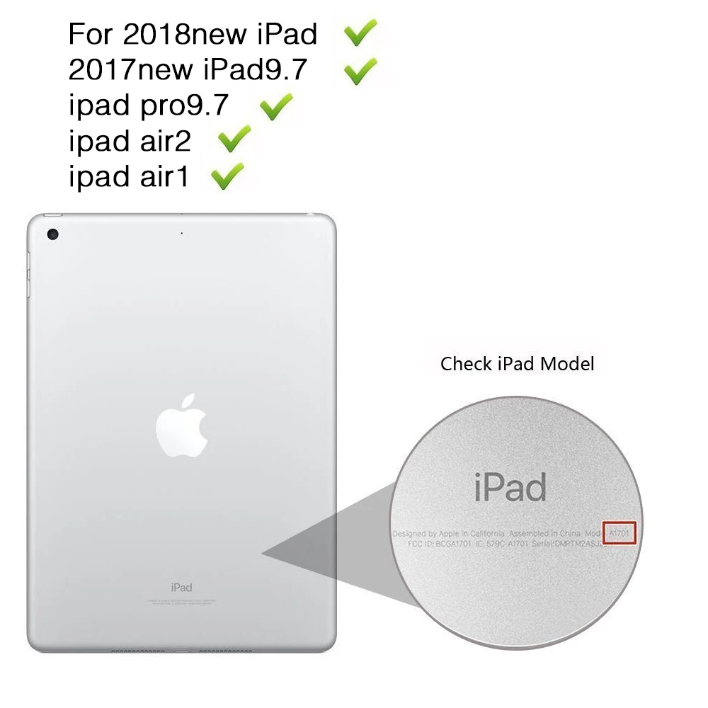 Для iPad/iPad Pro 9,7 чехол США беспроводная клавиатура умный сон семь цветов планшет с подсветкой чехол для iPad Air 1/2