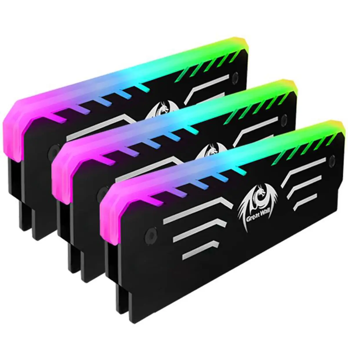 2 шт. 3 pin ram RGB Memory светодиодный светильник 256 цветов алюминиевый кулер с эффектом теплоотвода охлаждение для DIY PC Игры DDR3 DDR4