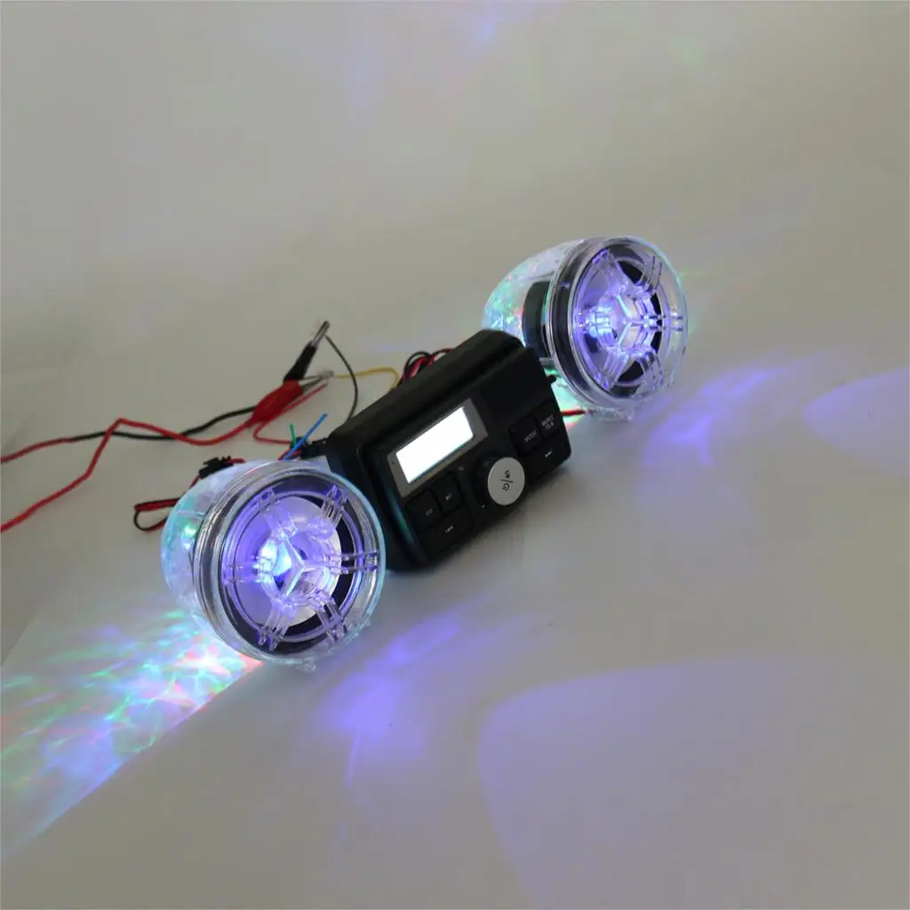 

Handlebar Motor Car Audio Radio Stereo 2X Speakers Music Amplifier Anti-theft ATV Motorcycle Alarm Sound System MP3 Player