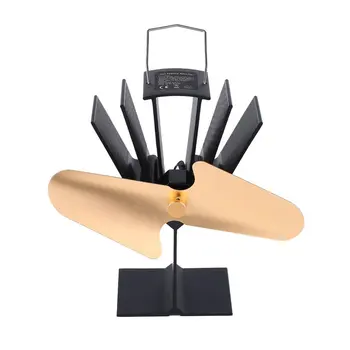 

Thermal Power Fireplace Fan Heat Powered Wood Stove Fan For Wood/Log Burner /Fireplace Eco Friendly Two-leaf Fans