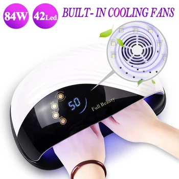 

High Power Led UV Lamp Built-in Cooling Fan 10s Fast Drying Nail Dryer Lamp For Nails All Gel Touch LCD Display Manicure BEMDone