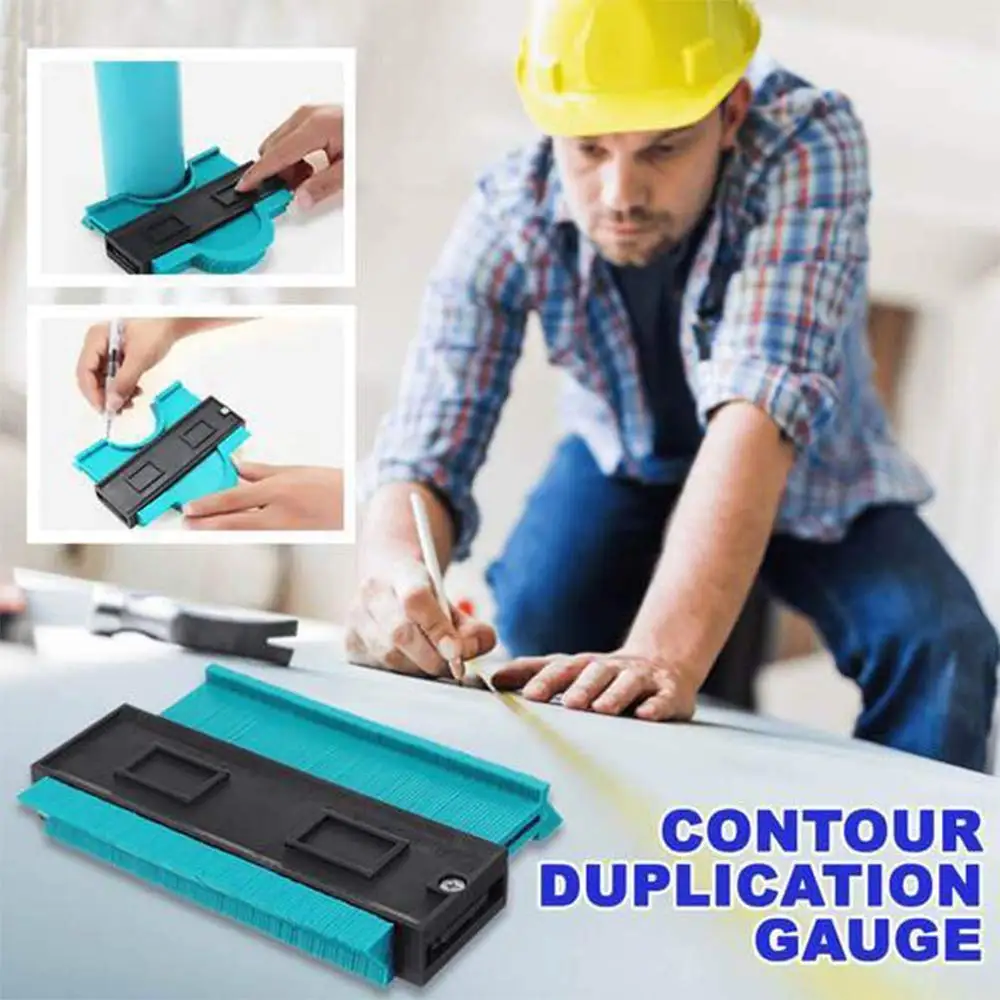 2 Pcs Plastic Gauge Contour Profile Copy Gauge Duplicator 5 Width Wood Marking Tool Set Tiling Laminate Tiles General Tools