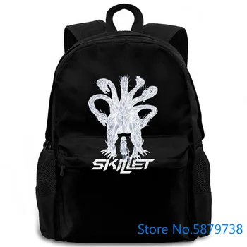 

Skillet American Rock Band Black Hip Hop Print Newest women men backpack laptop travel school adult student