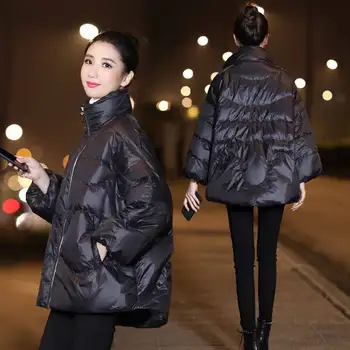 

Down jacket female new thin and light short European and American loose fashion white duck down winter jacket women's clothing