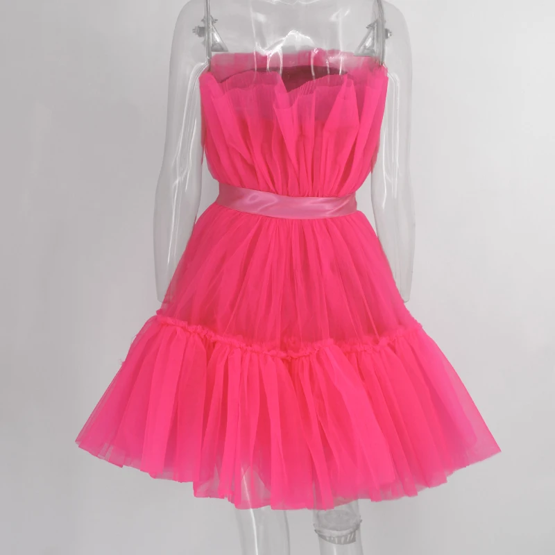 Slaygirl, Сетчатое Летнее мини платье, женское повседневное облегающее платье, вечерние платья с розовым поясом, сексуальное платье принцессы для клуба, повязки, новая мода