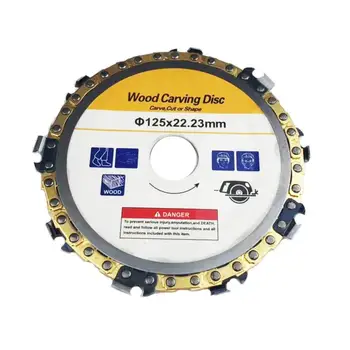 

5inch 125mm Diameter Wood Carving Disc 9 Tooth Chainsaw for Angle Grinders Cut
