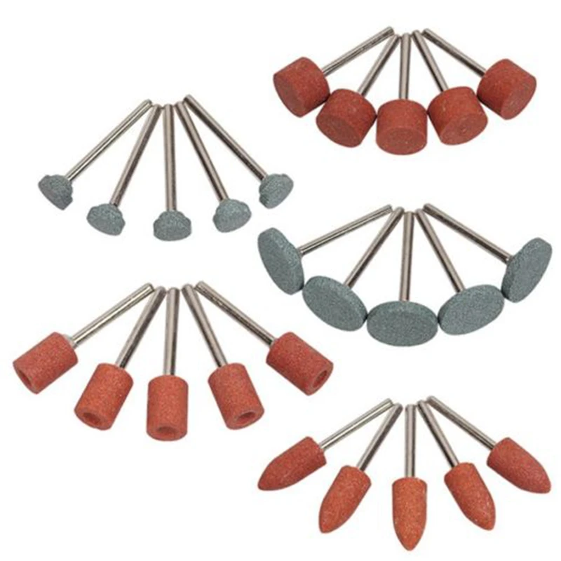 Abrasive Grinding Burr Bit Cone Tapered Stone Polishing Head Wheel Mounted 25Pcs Abrasive Grinding Burr Bit Cone Tapered Stone Polishing Head Wheel Mounted 25Pcs