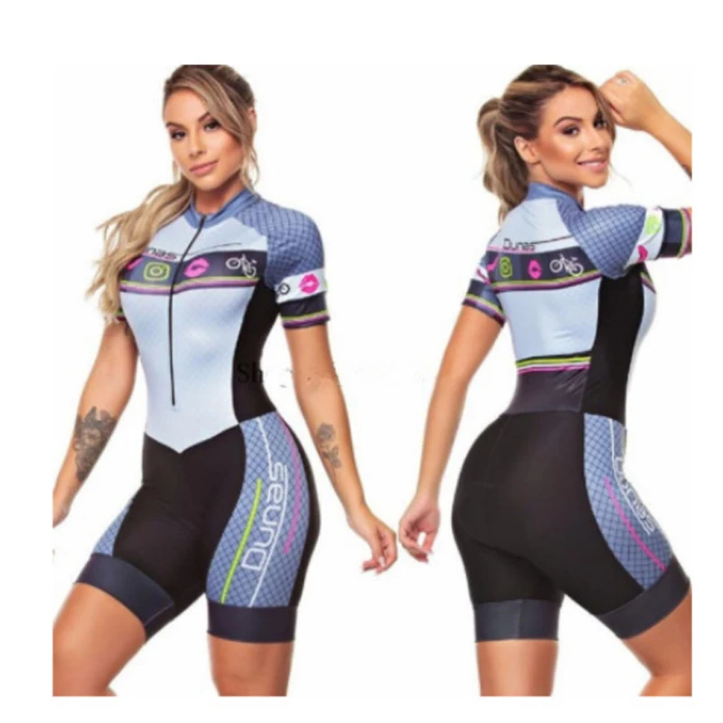 

Women's professional Triathlon Short Sleeve Cycling Jersey Sets Skinsuit Maillot Ropa Ciclismo female Bike Clothes Jumpsuit2020