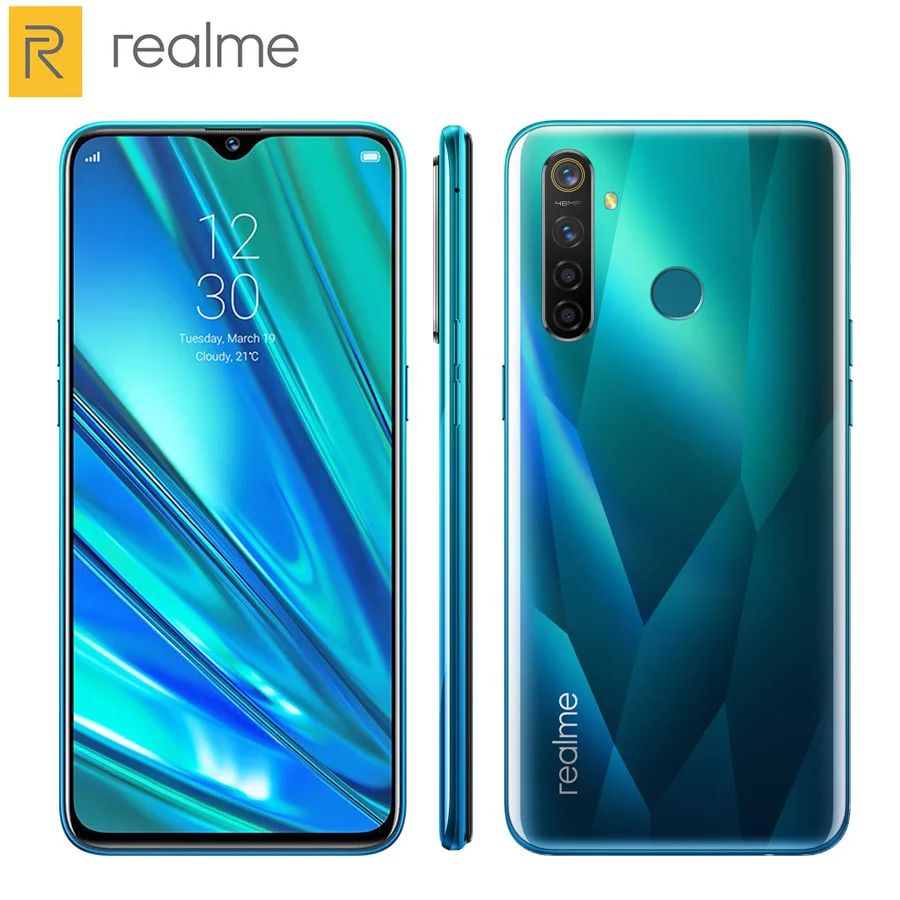 Мобильный телефон Realme 5 Pro, версия ЕС, 4 ГБ/8 ГБ ОЗУ, 128 Гб ПЗУ, Восьмиядерный процессор Snapdragon712, 6,3 дюймов, 1080x2340 P, 4035 мАч, две sim-карты, Android