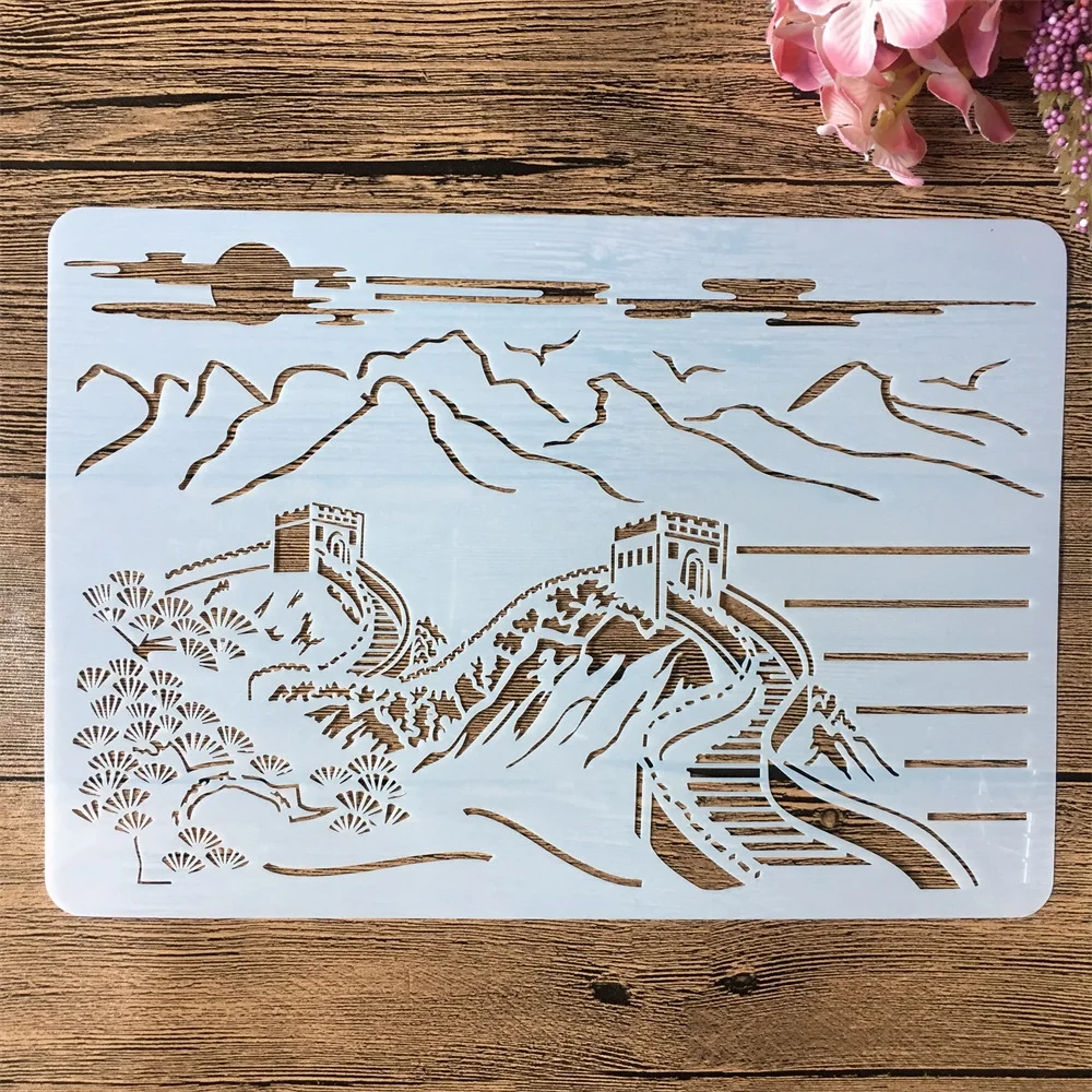 Stencil Girasole - Stencil riutilizzabili per pittura artigianato e