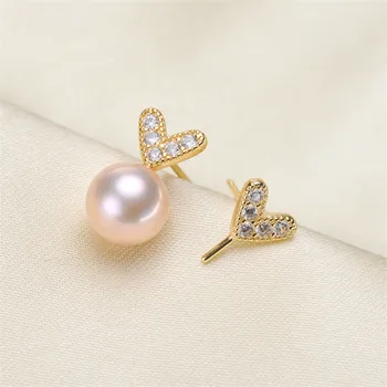 

High Quality Pearl Earring Settings Earring Findings Jewelry Parts Fittings Jewellery Accessories No pearl