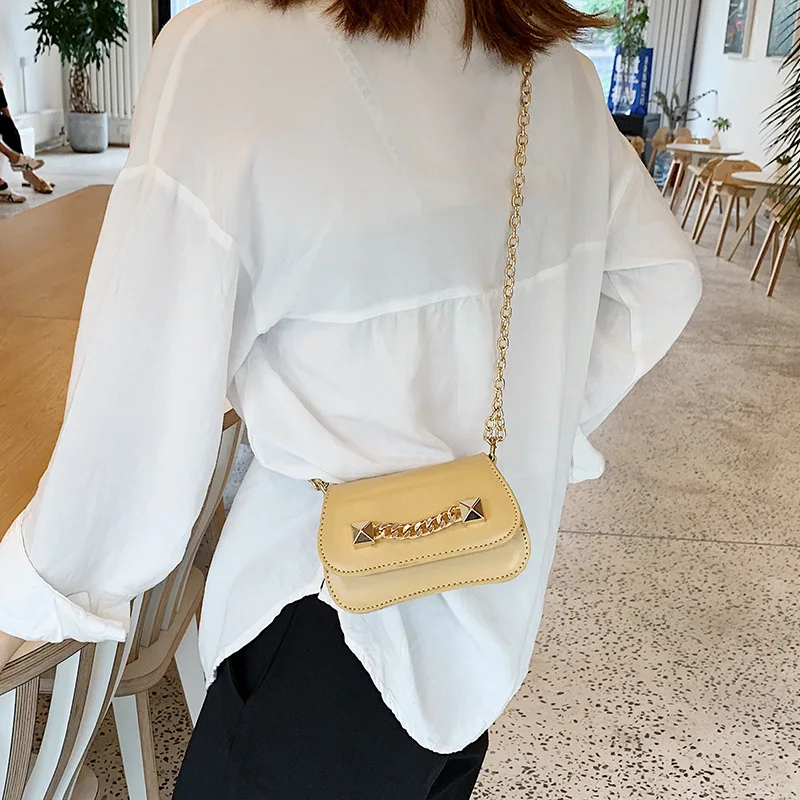 

2019 the new mini hundred lap women's chain bag Korean version of the popular oblique satchel single shoulder bag