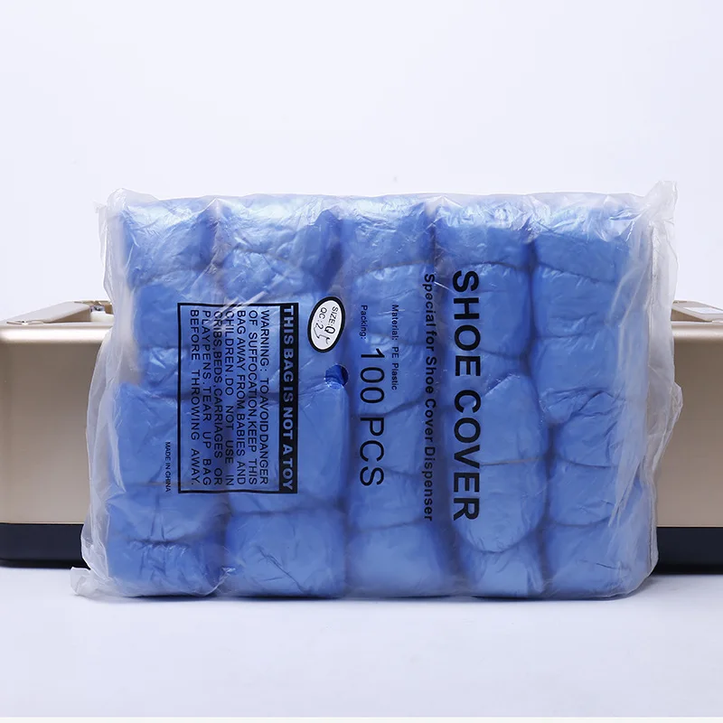 Disposable T Buckle Shoe Cover for Automatic Dispense Machine Home Office PE Dustproof and Waterproof Boot