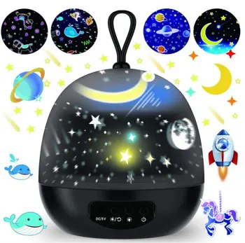 

Star Projector Night Light For Kids - 360 Degree Rotating 4 Optional Themes Star Sky Light Projector Lamp For Bedroom
