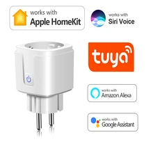 Enchufe inteligente de pared para el hogar, toma de corriente eléctrica con Wifi, compatible con Siri/ Alexa /Google Home, Apple Homekit/Tuya, 15A