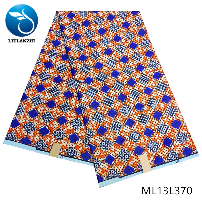 LIULANZHI African wax fabrics New arrival multicolor printing ankara wax fabric for dress 6yards polyester wax ML13L357-ML13L374 - Цвет: ML13L370