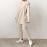 khaki O-Neck