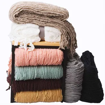 

Battilo 100% Acrylic Casual Sofa Throw Home Decoration Knitted Blanket, 130*170CM