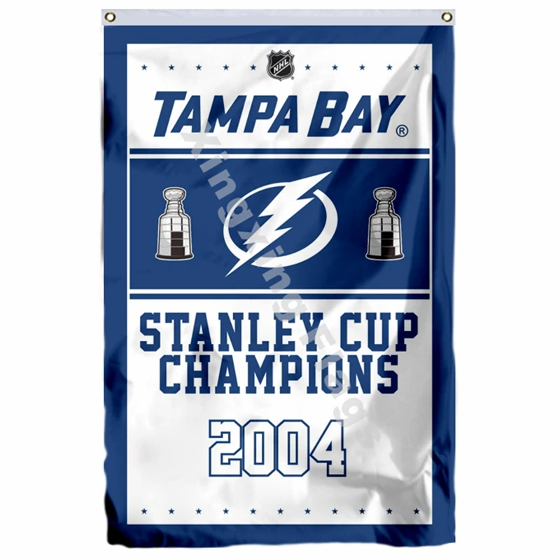 Tampa Bay Lightning Кубок Стэнли флаг чемпионов 3ft X 5ft полиэстер баннер Летающий Размер № 4 90X150 см пользовательский флаг - Цвет: H1