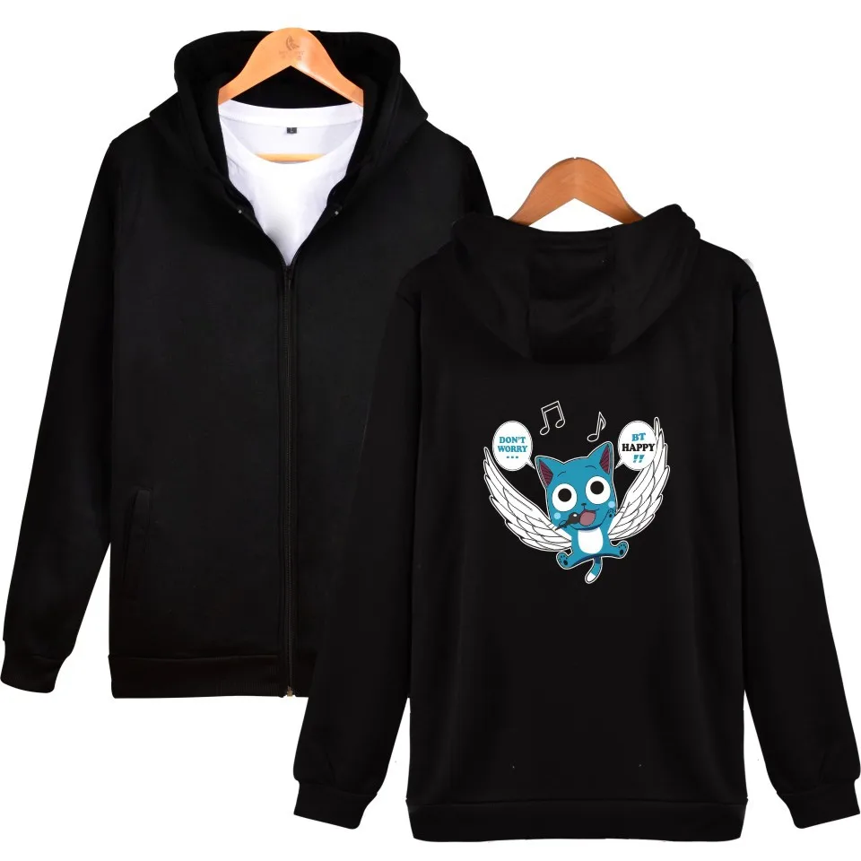  Hot Sale Fairy Tail Hoodies Sweatshirt Men Women Zipper Pullover Hoody Winter Warm Fashion Casual F