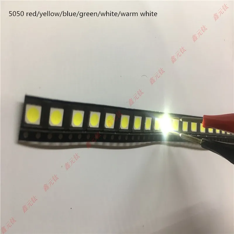 

2000pcs/lot 5050 smd led red yellow blue green white RGB warm white lighting beads Highlight lights with beads