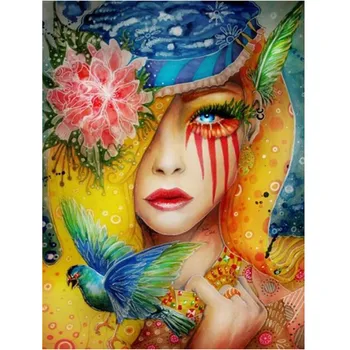 

WEEN Elf Girl Bird DIY Painting By Numbers Kit,Canvas Coloring Paint By Numbers, Painting Calligraphy For Home Decor 40x50CM