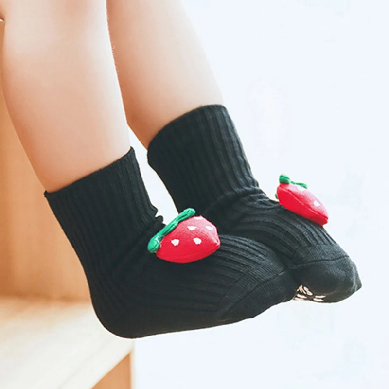 Newborn Baby Anti-Slip Indoor Floor Socks Baby Girls Boys Cute Cartoon Fruit Socks Winter Warm Kids Clothes Accessories