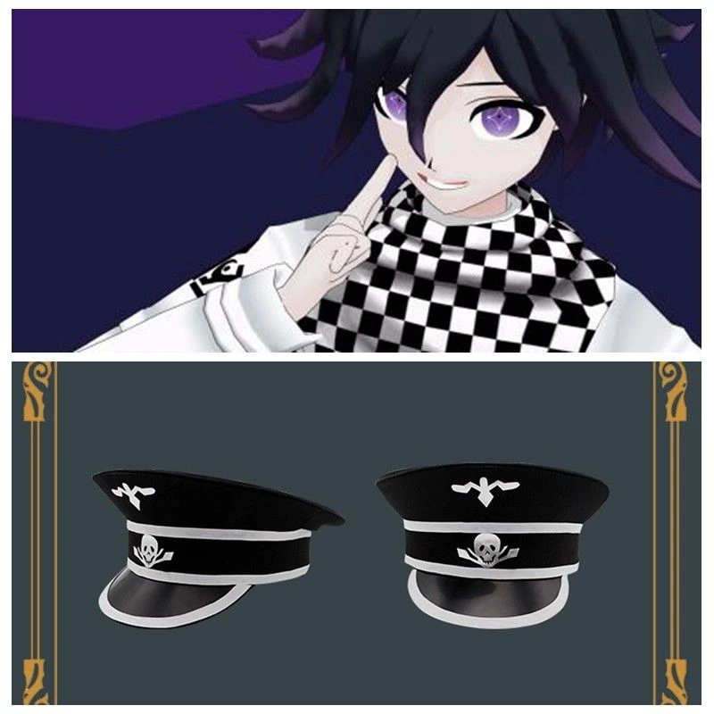 Free Shipping Anime Danganronpa V3 Ouma Kokichi Flat Cap Cosplay Military Hat Skull Costume Costume Props Aliexpress