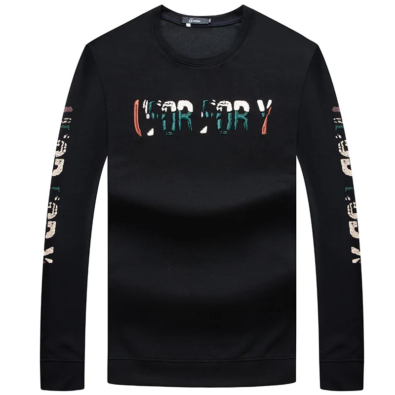 

Na Nuka Season Big Size Men's Wear Letter Printing Long Sleeve Sweater Plus Fat Plus Tide Fat T-shirt T Shirt Male