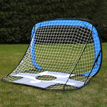 

Children Portable Folding Small Football Goal Soccer Net Set Sports Entertainment Toy For Kids Gift - Blue/Red