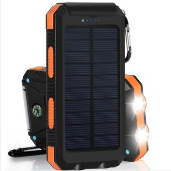 

Solar Power Bank 20000mah Waterproof External Battery Backup Powerbank 20000 Mah Phone Battery Charger Led Pover Bank