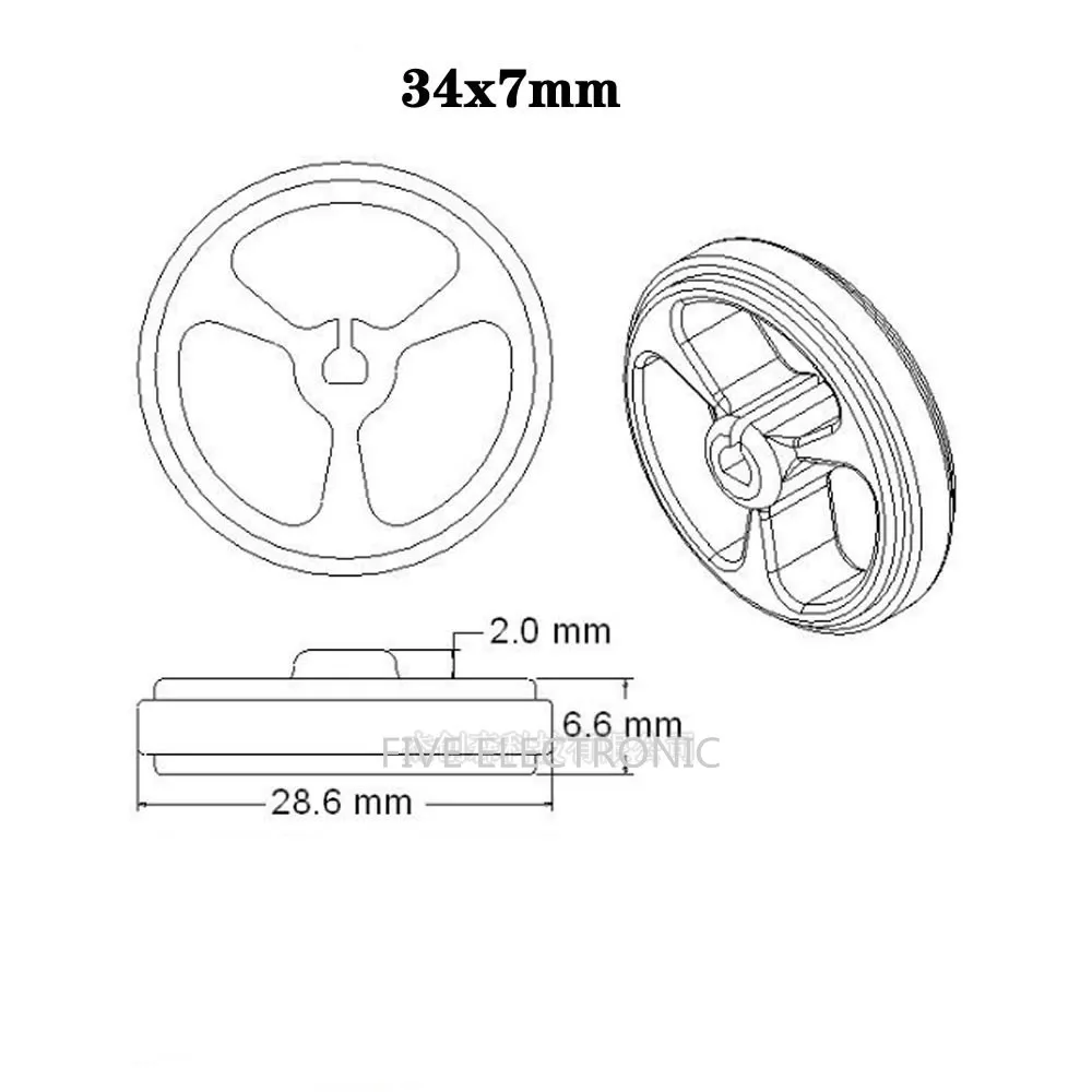 GA12-N20 колесные шины с редуктором, 34 мм D-образное отверстие, резиновое колесо, маленькое колесо (только шина)