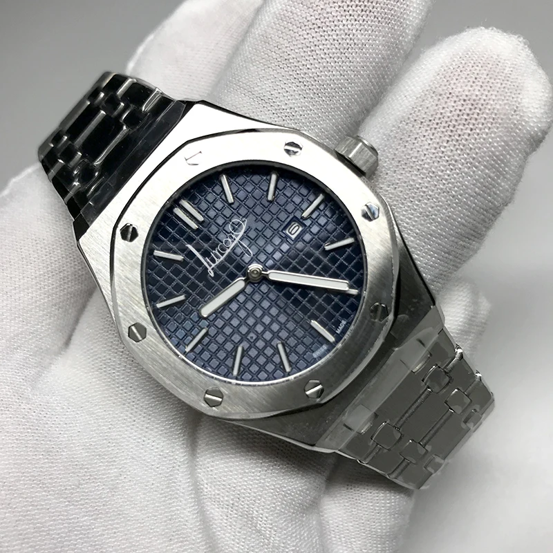 2020 luxury QUARTZ watch sapphire glass AAA quality 33mm women size silver case blue dial Royal ladies Watches A-p style | Наручные часы