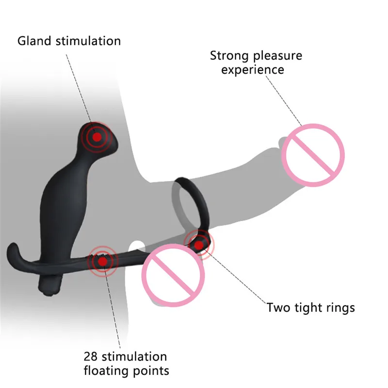 Men Butt Anal Plug Prostate Massager Male Masturbation Delay Ejaculation Sex Toys For Gays Silicone Single Double Cock Ring | Красота и