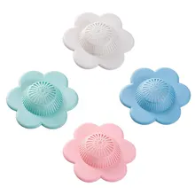 Silicone Flower Hair Stopper Drain Covers with Suction Cups High Quality Sink Sewer Filter Floor Drain Strainer Bathroom Kitchen