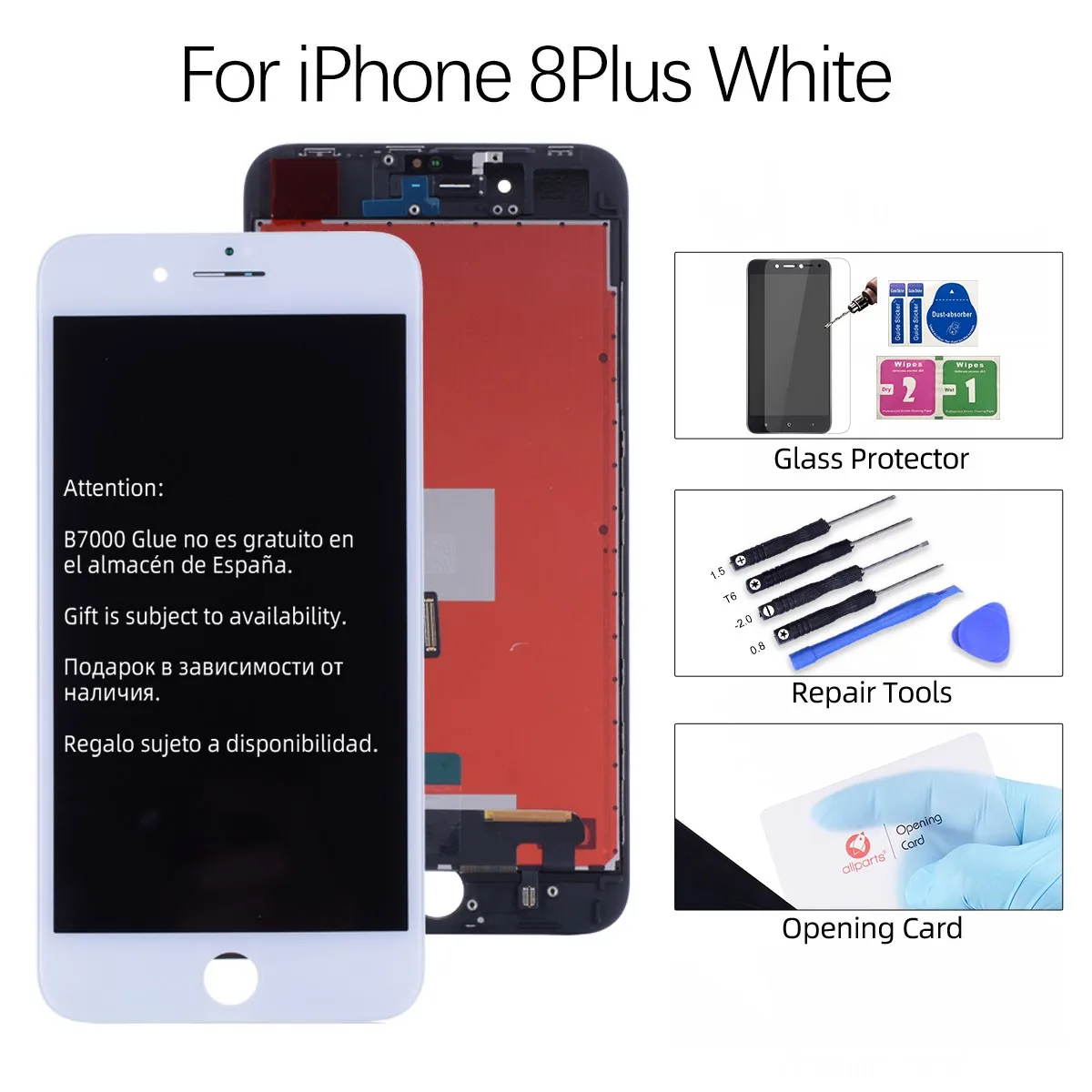 for iP8 Plus White AAA OEM Дисплей для iPhone 7 LCD for iPhone 7 Plus iPhone 8 сборе с тачскрином на рамке черный белый - Цвет: for iP8 Plus White