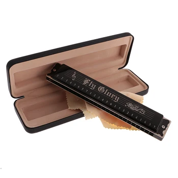 

Harmonica Mouth Organ 24 Holes Double Holes with 48 Reeds Key of C F2401