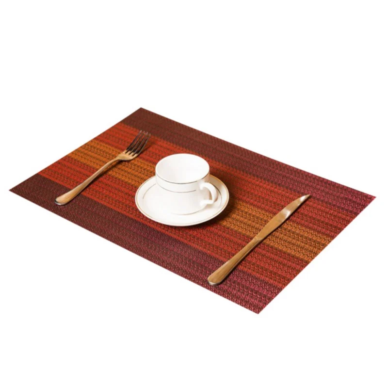 Dining Table Mat Anti-Slip Heat Insulation Placemats Washable Coffee Mats Heat Resistant Kitchen Tablemats For Dining Table - Цвет: A