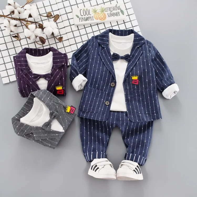 

On Behalf of BOY'S Formal Dress England Small Suit Children Suit Gentleman Three-piece Set Boy Autumn And Winter Flower Boys/Flo